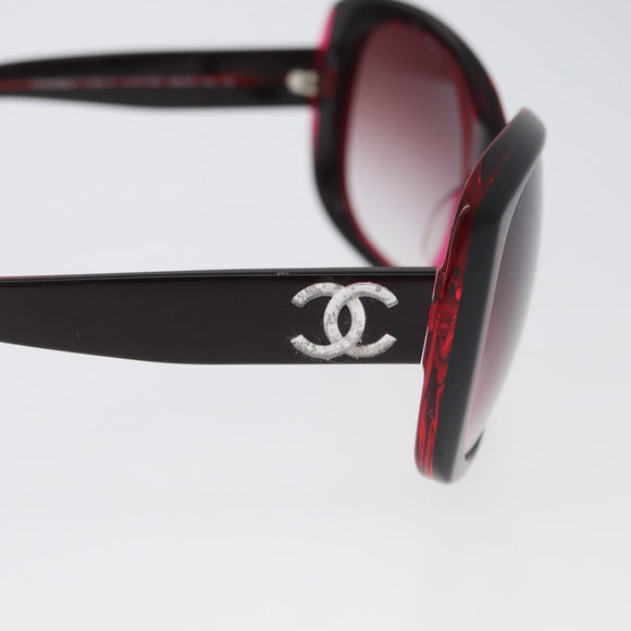 CHANEL COCO Mark Sonnenbrille Kunststoff Rot 5183-A CC Auth BA11304