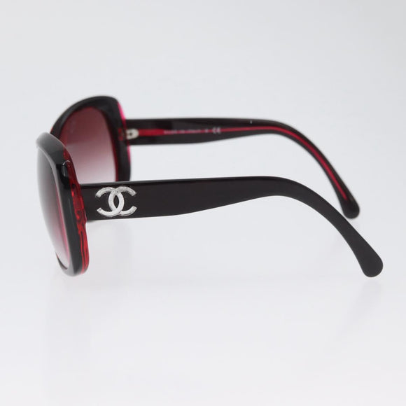 CHANEL COCO Mark Sonnenbrille Kunststoff Rot 5183-A CC Auth BA11304