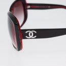 CHANEL COCO Mark Sonnenbrille Kunststoff Rot 5183-A CC Auth BA11304-8