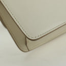 BALLY Shoulder Bag Leather White Silver Auth BA11309V-12