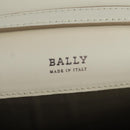 BALLY Shoulder Bag Leather White Silver Auth BA11309V-16