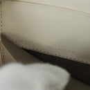 BALLY Shoulder Bag Leather White Silver Auth BA11309V-20