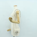BALLY Shoulder Bag Leather White Silver Auth BA11309V-21
