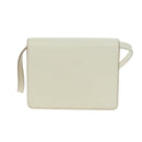 BALLY Shoulder Bag Leather White Silver Auth BA11309V-3