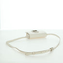 BALLY Shoulder Bag Leather White Silver Auth BA11309V-7