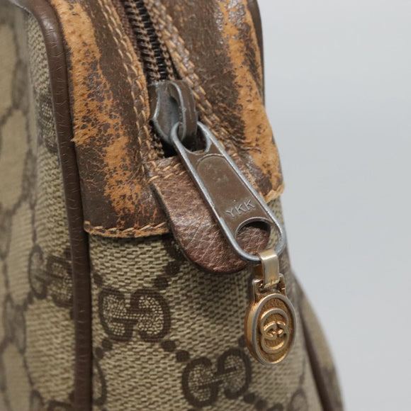 GUCCI GG Supreme Web Sherry Line Clutch Bag PVC Beige Red 56 01 012 Auth BA1131