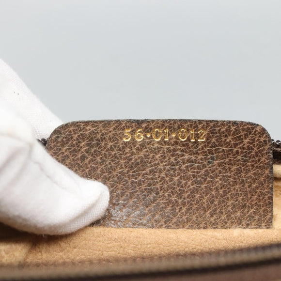 GUCCI GG Supreme Web Sherry Line Clutch Bag PVC Beige Red 56 01 012 Auth BA1131