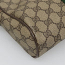 GUCCI GG Supreme Web Sherry Line Clutch Bag PVC Beige Red 56 01 012 Auth BA1131-14