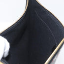 GIVENCHY Clutch Bag Leather Black Gold Auth BA11312-17