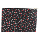 GIVENCHY Clutch Bag Leather Black Gold Auth BA11312-3