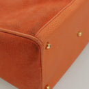 GUCCI Bamboo Handtasche Wildleder 2-Wege Orange Gold 000 123 0316 Auth BA1132-14