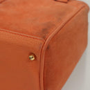 GUCCI Bamboo Handtasche Wildleder 2-Wege Orange Gold 000 123 0316 Auth BA1132-15