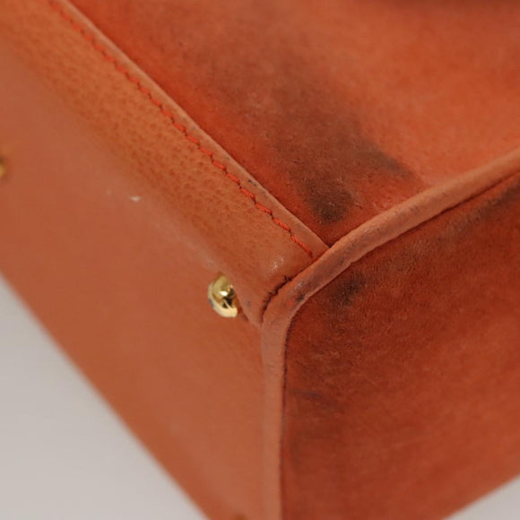 GUCCI Bamboo Handtasche Wildleder 2-Wege Orange Gold 000 123 0316 Auth BA1132