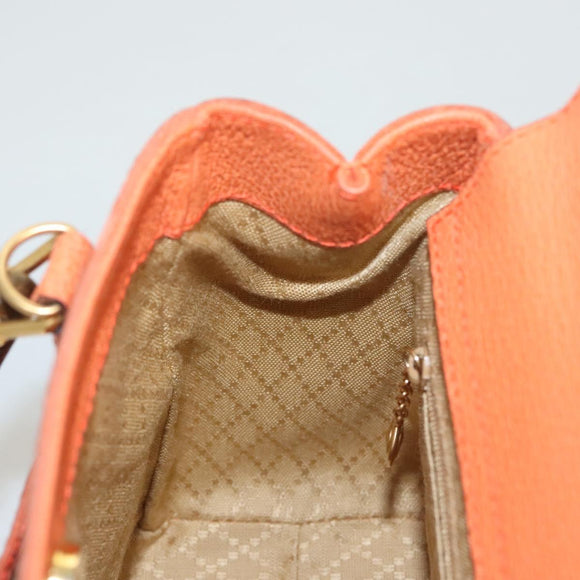 GUCCI Bamboo Handtasche Wildleder 2-Wege Orange Gold 000 123 0316 Auth BA1132
