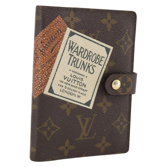 LOUIS VUITTON Monogram Trunk Label Agenda PM R21067 LV Auth BA11321