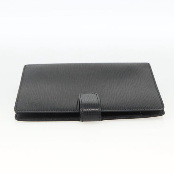 LOUIS VUITTON Epi Agenda MM Day Planner Cover Black R20042 LV Auth BA11324