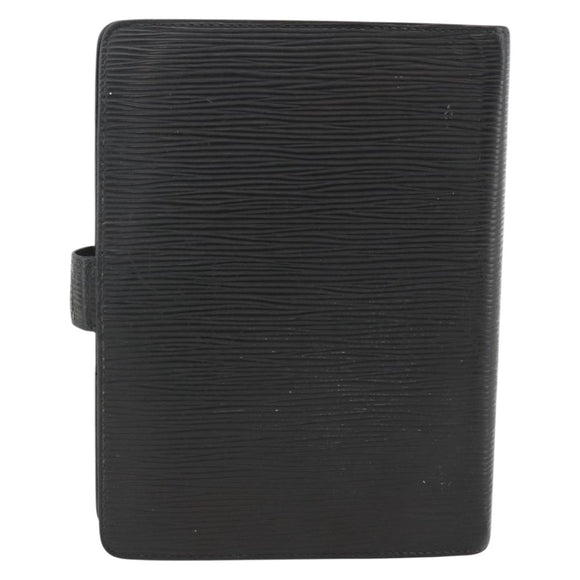LOUIS VUITTON Epi Agenda MM Day Planner Cover Black R20042 LV Auth BA11325