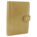 LOUIS VUITTON Vernis Agenda PM Day Planner Cover Beige R21001 LV Auth BA11326-1