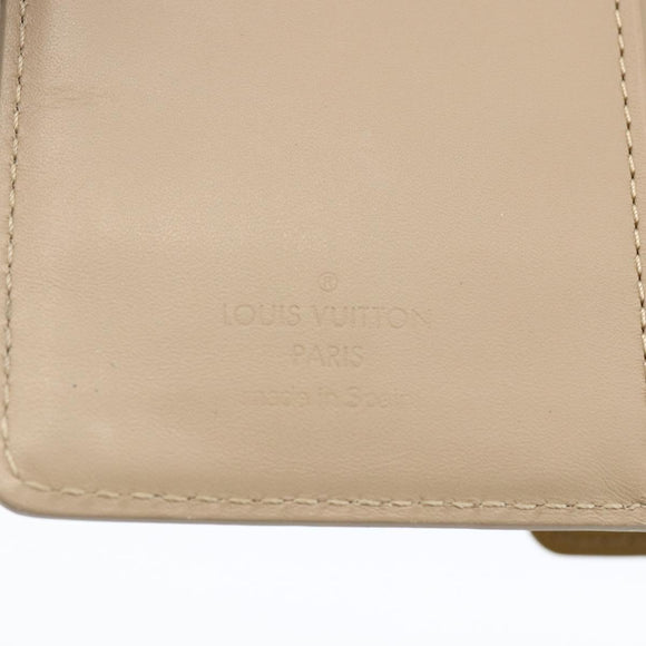 LOUIS VUITTON Vernis Agenda PM Day Planner Cover Beige R21001 LV Auth BA11326
