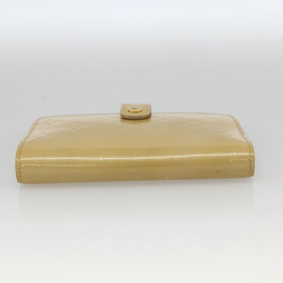 LOUIS VUITTON Vernis Agenda PM Day Planner Cover Beige R21001 LV Auth BA11326