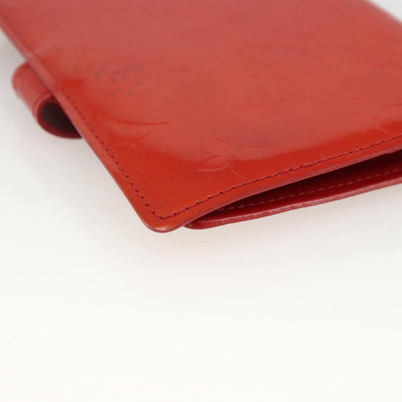 LOUIS VUITTON Vernis Agenda PM Tagesplaner-Einband Rouge R21003 LV Auth BA11327