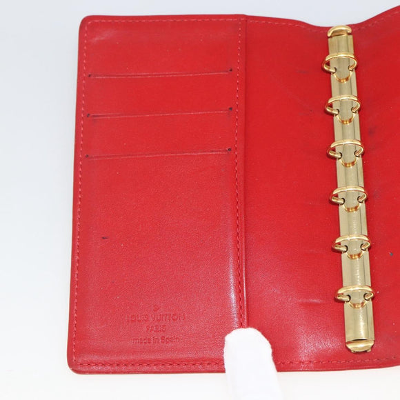LOUIS VUITTON Vernis Agenda PM Tagesplaner-Einband Rouge R21003 LV Auth BA11327