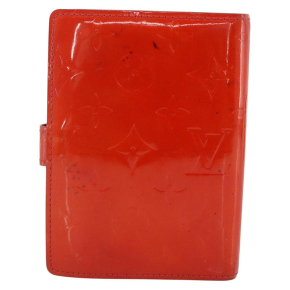 LOUIS VUITTON Vernis Agenda PM Tagesplaner-Einband Rouge R21003 LV Auth BA11327