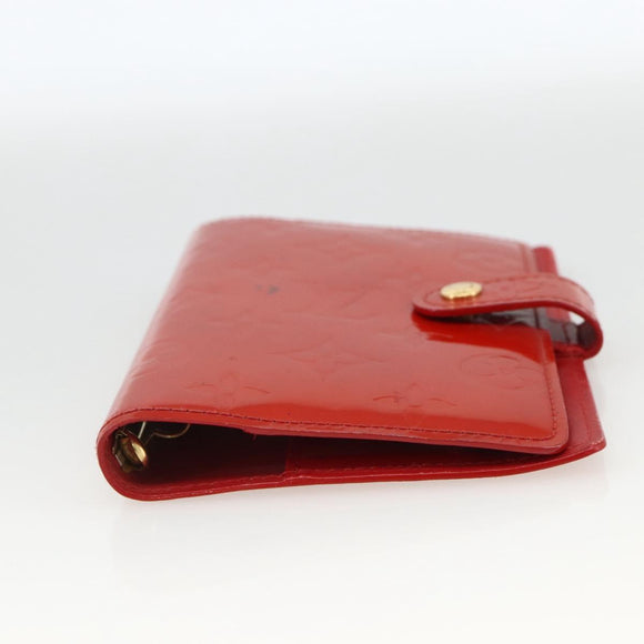LOUIS VUITTON Vernis Agenda PM Tagesplaner-Einband Rouge R21003 LV Auth BA11327