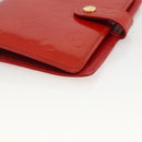 LOUIS VUITTON Vernis Agenda PM Tagesplaner-Einband Rouge R21003 LV Auth BA11327-7