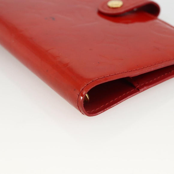 LOUIS VUITTON Vernis Agenda PM Tagesplaner-Einband Rouge R21003 LV Auth BA11327