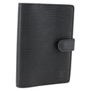 LOUIS VUITTON Epi Agenda PM Day Planner Cover Black R20092 LV Auth BA11328-1