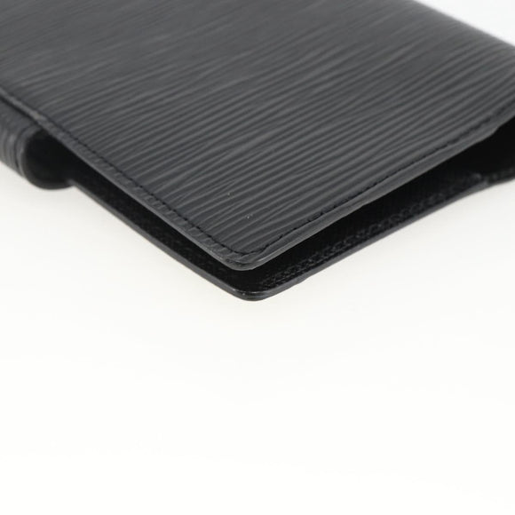 LOUIS VUITTON Epi Agenda PM Day Planner Cover Black R20092 LV Auth BA11328