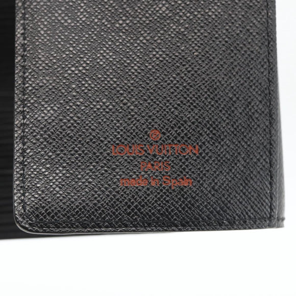 LOUIS VUITTON Epi Agenda PM Day Planner Cover Black R20092 LV Auth BA11328