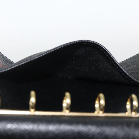 LOUIS VUITTON Epi Agenda PM Day Planner Cover Black R20092 LV Auth BA11328