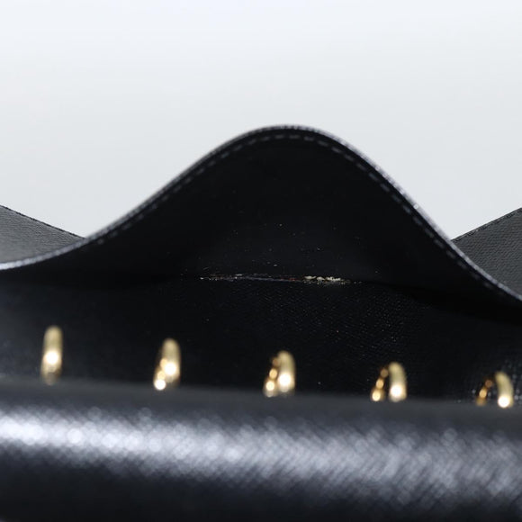 LOUIS VUITTON Epi Agenda PM Day Planner Cover Black R20092 LV Auth BA11328
