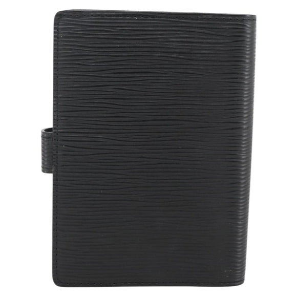 LOUIS VUITTON Epi Agenda PM Day Planner Cover Black R20092 LV Auth BA11328