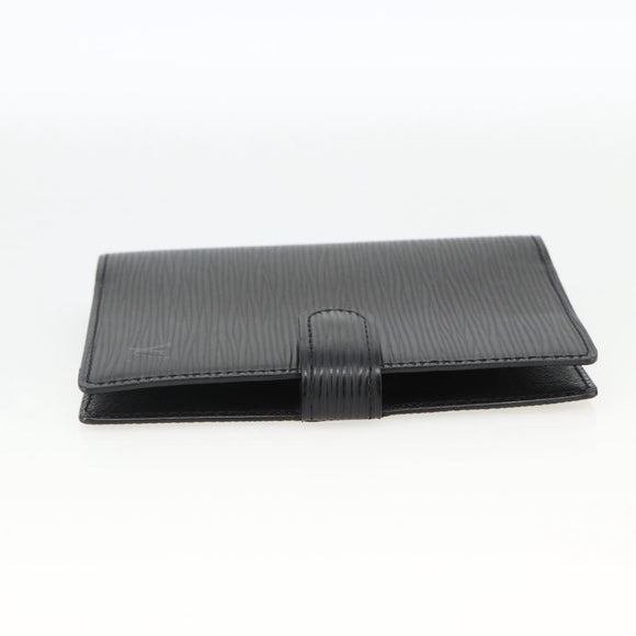 LOUIS VUITTON Epi Agenda PM Day Planner Cover Black R20092 LV Auth BA11328