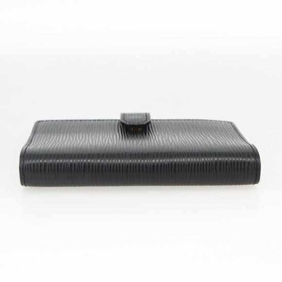 LOUIS VUITTON Epi Agenda PM Day Planner Cover Black R20092 LV Auth BA11328