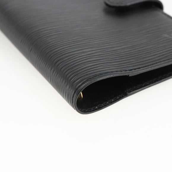 LOUIS VUITTON Epi Agenda PM Day Planner Cover Black R20092 LV Auth BA11328