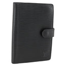 LOUIS VUITTON Epi Agenda PM Day Planner Cover Black R20092 LV Auth BA11329-1