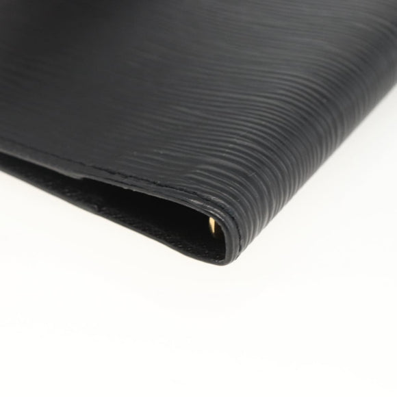 LOUIS VUITTON Epi Agenda PM Day Planner Cover Black R20092 LV Auth BA11329