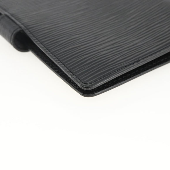 LOUIS VUITTON Epi Agenda PM Day Planner Cover Black R20092 LV Auth BA11329