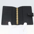 LOUIS VUITTON Epi Agenda PM Day Planner Cover Black R20092 LV Auth BA11329-8
