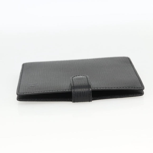 LOUIS VUITTON Epi Agenda PM Day Planner Cover Black R20092 LV Auth BA11329