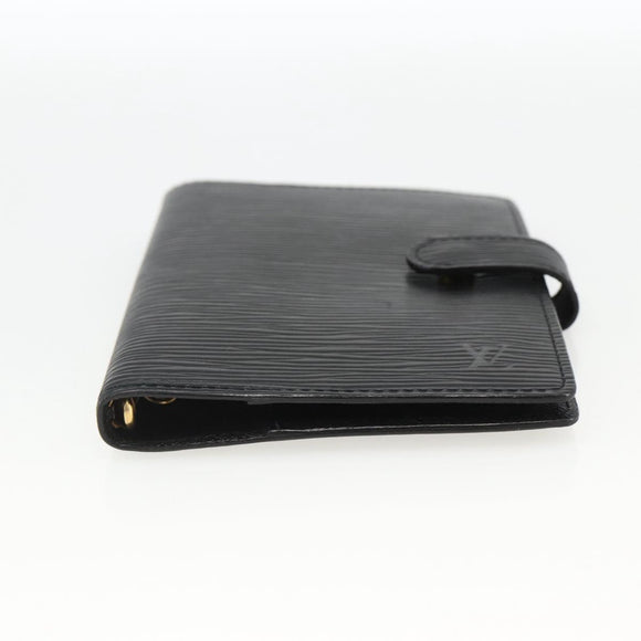 LOUIS VUITTON Epi Agenda PM Day Planner Cover Black R20092 LV Auth BA11329