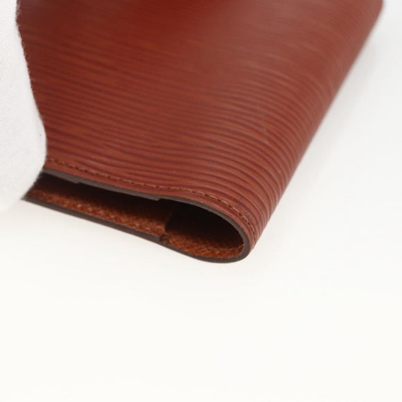 LOUIS VUITTON Epi Agenda Mini Day Planner Cover Brown LV Auth BA11330