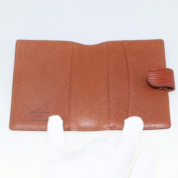 LOUIS VUITTON Epi Agenda Mini Day Planner Cover Brown LV Auth BA11330