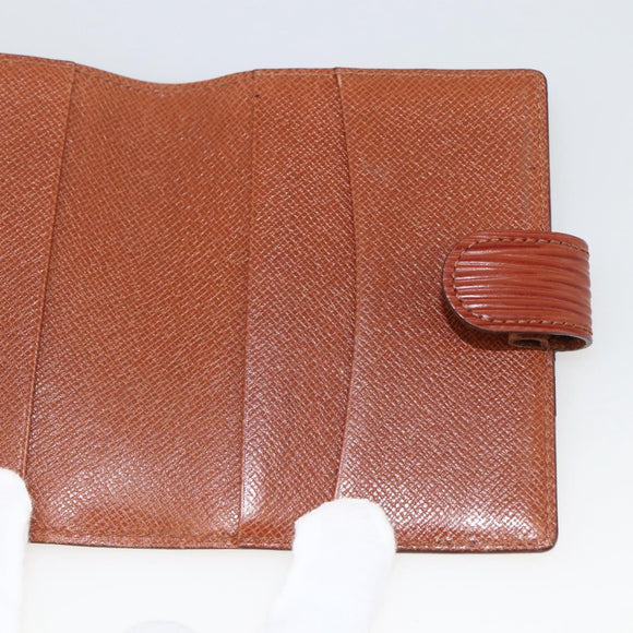 LOUIS VUITTON Epi Agenda Mini Day Planner Cover Brown LV Auth BA11330