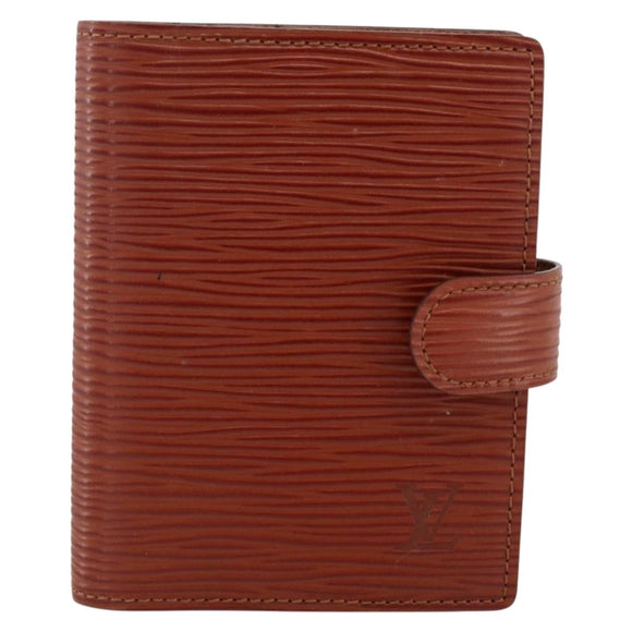 LOUIS VUITTON Epi Agenda Mini Day Planner Cover Brown LV Auth BA11330