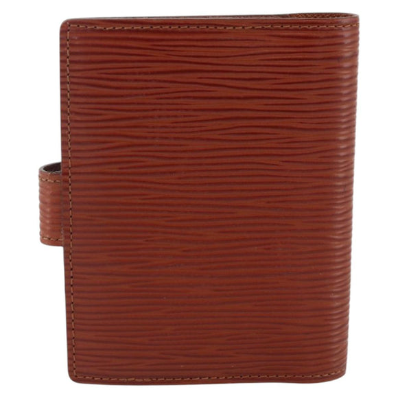 LOUIS VUITTON Epi Agenda Mini Day Planner Cover Brown LV Auth BA11330